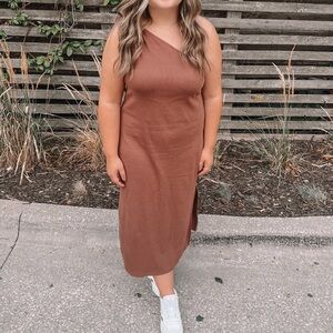 Brown old navy midi dress